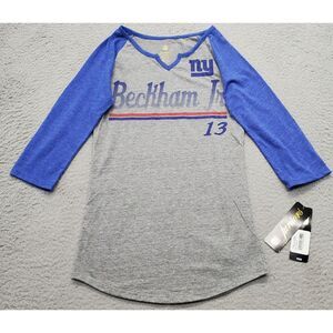 NFL New York Giants Beckham Jr Juniors Collection Shirt Football Women's S Multi